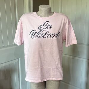 Universal Thread Pink Le Weekend Oversized Tee Shirt S Small Excellent Condition
